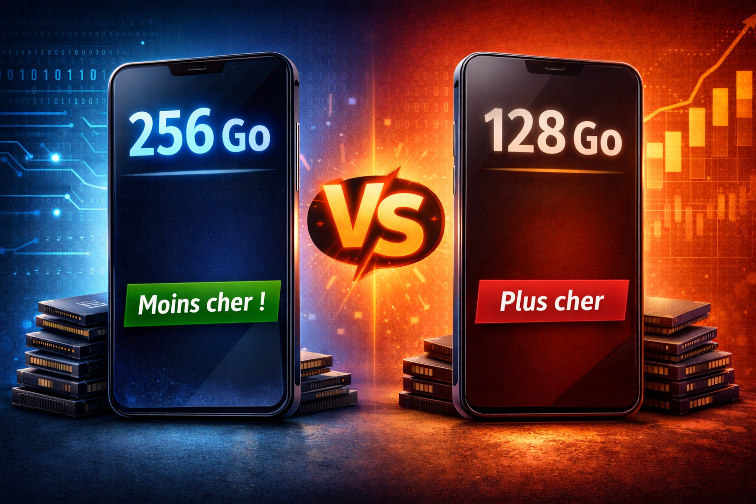 256 GO coûte moins cher que 128 GO