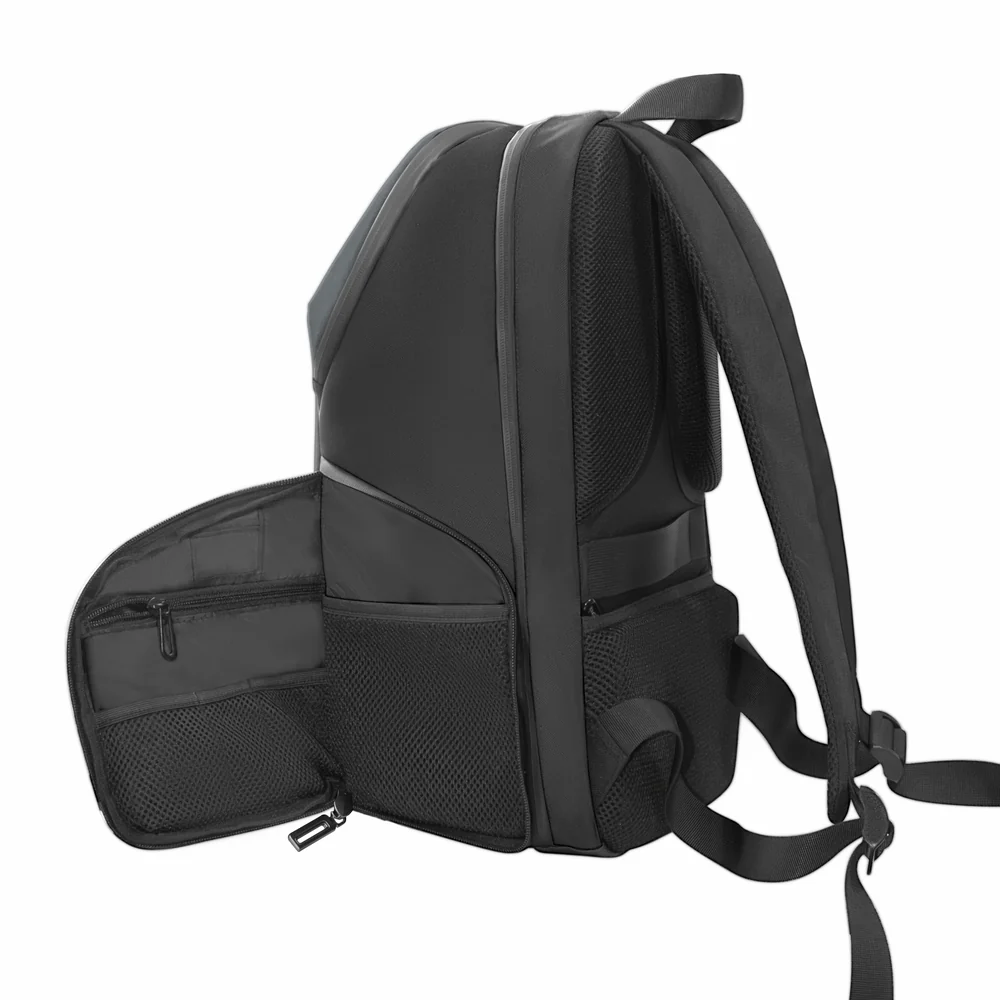 Sac à dos VR Syntech : bretelles réglables, poignée et sangle de fixation sur valise